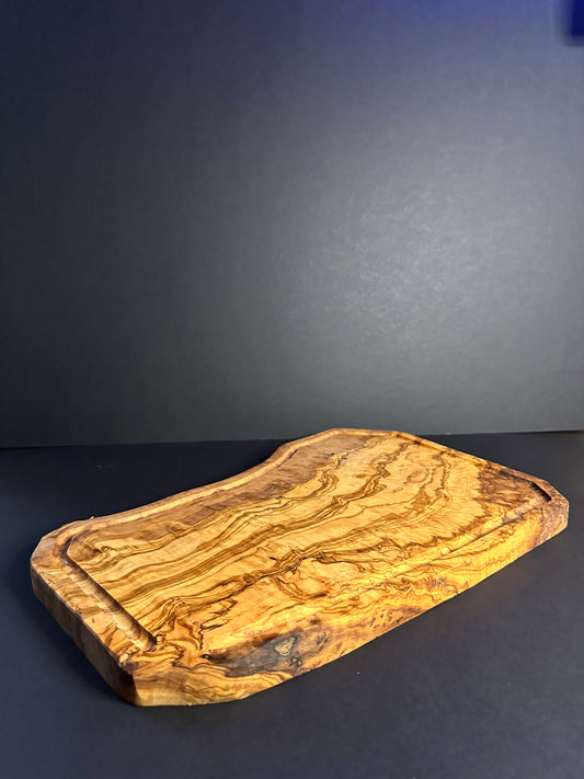50cm Olive Wood Cutting Board with Groove